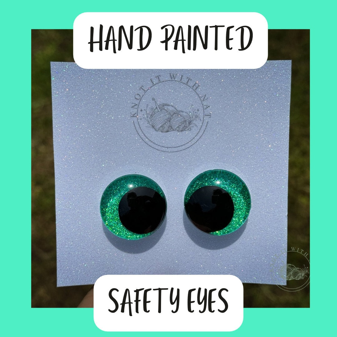 Fine Glitter Safety Eyes - Enchanting Sea Green