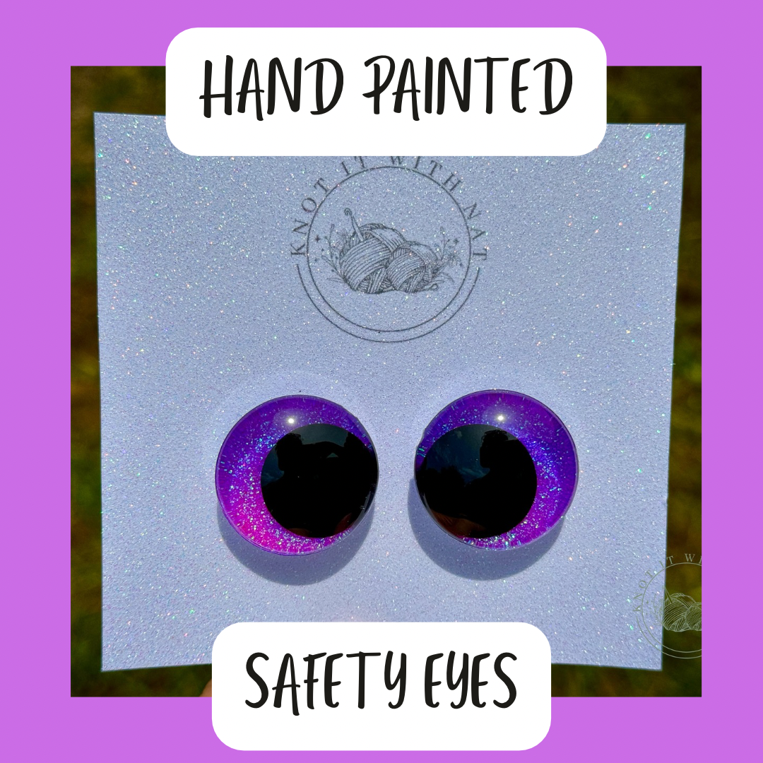 Fine Glitter Safety Eyes - Electric Violet Purple