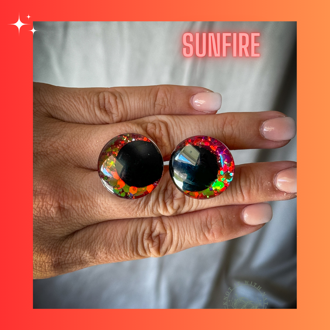 Chunky Glitter Safety Eyes - Sunfire