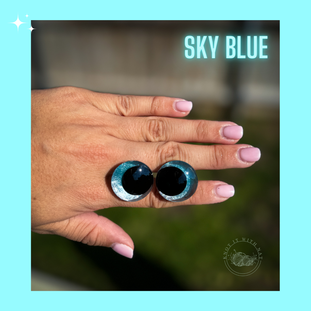Pearly Solid Safety Eyes - Sky Blue