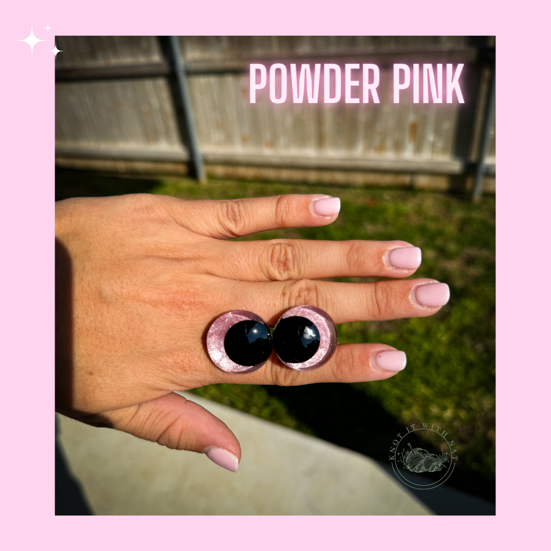Pearly Solid Safety Eyes - Powder Pink