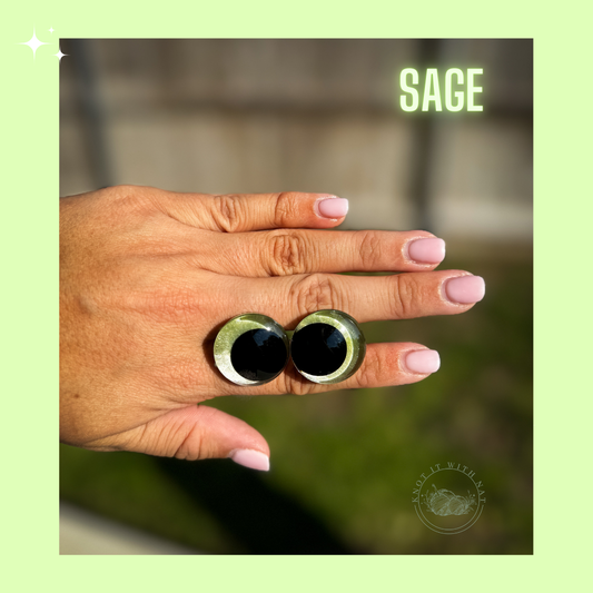 Pearly Solid Safety Eyes - Sage